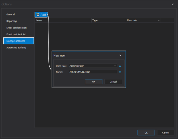 Adding more SQL auditing application users