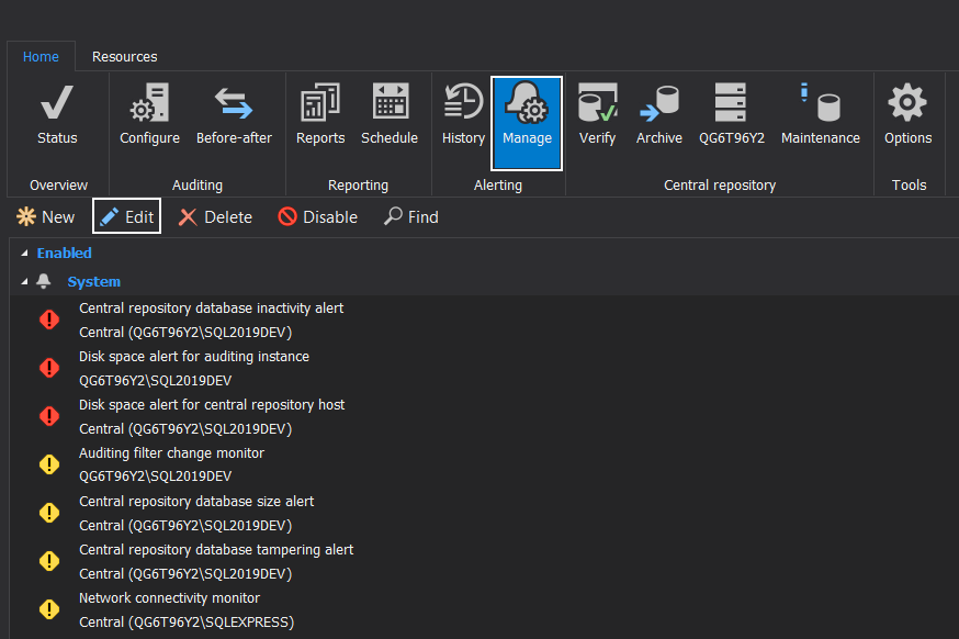 How to create a custom alert with an email notification