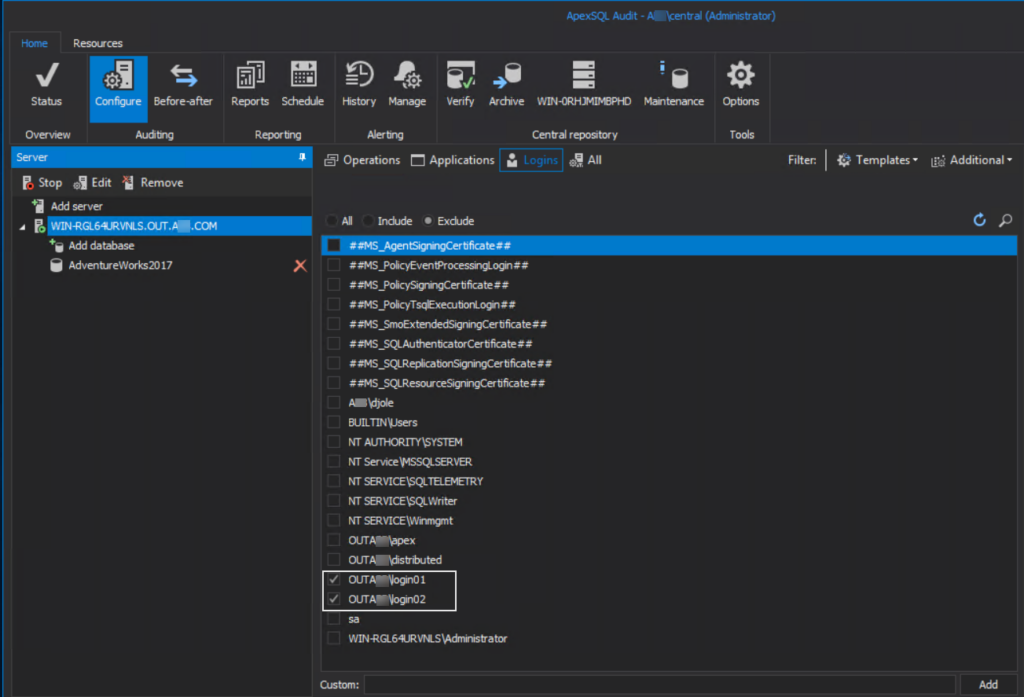 Running ApexSQL Audit In A Multi-domain Environment